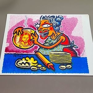 Signed Robert Tatum Jesus Lefse Tortilla Street Art Print